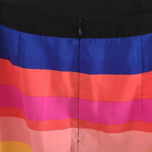 ASOS Women's Multicolor Striped High-Low Skirt - Size 10 - Picture 6 of 7